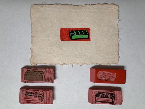 4 block linocut